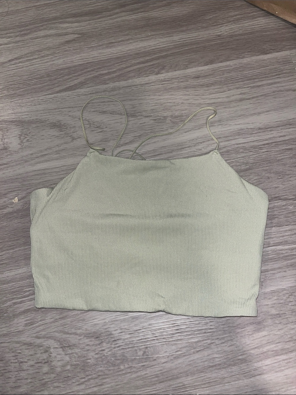 Nike Sage Green Ribbed Cropped Camisole